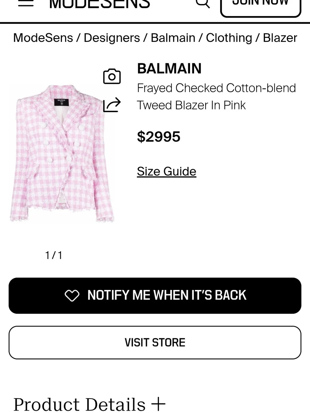 Pink White Houndstooth Bouble Breasted Tweed Blazer & Shorts NWOT  Size S